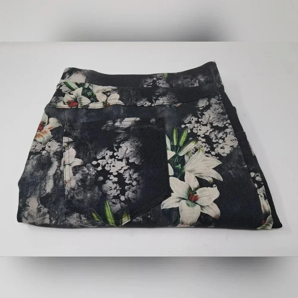 Joseph Ribkoff Women's Floral Pants Zip  Cuff Stretch Canada Plus Size 22 US - Picture 2 of 13